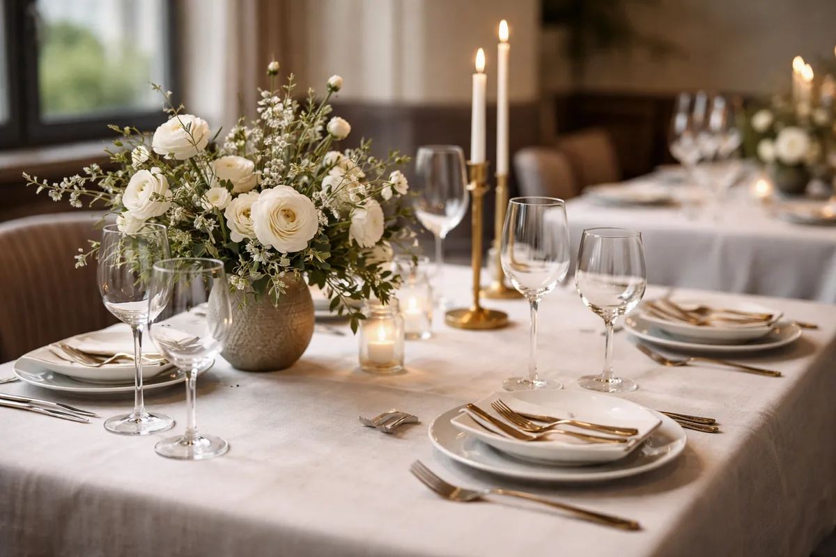 Comment présenter une table pour un dîner bistronomique élégant
